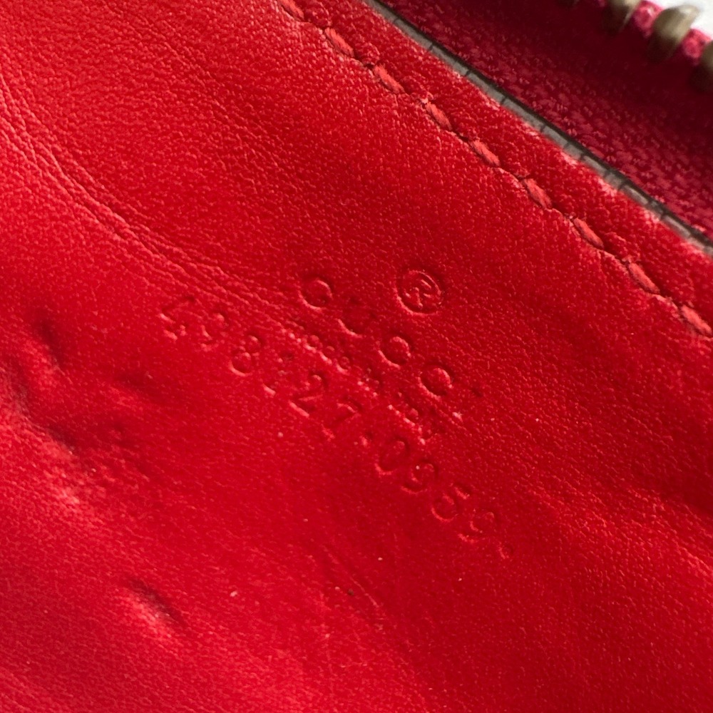 Gucci GG Marmont Red Matelasse Leather Small Key Case Pouch Zip Wallet 498127 - Picture 5 of 11